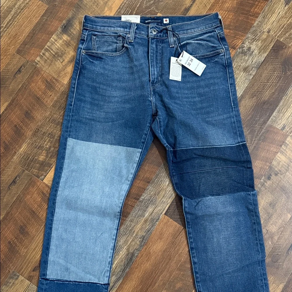 NWT Levi's Made & Crafted 502 Taper Patchwork Selvedge Jeans Big E 32x34